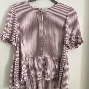 Purple Madewell Button Blouse